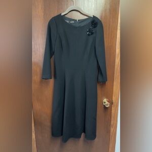EUC - 4 - Rickie Freeman Teri Jon Black Wool Dress